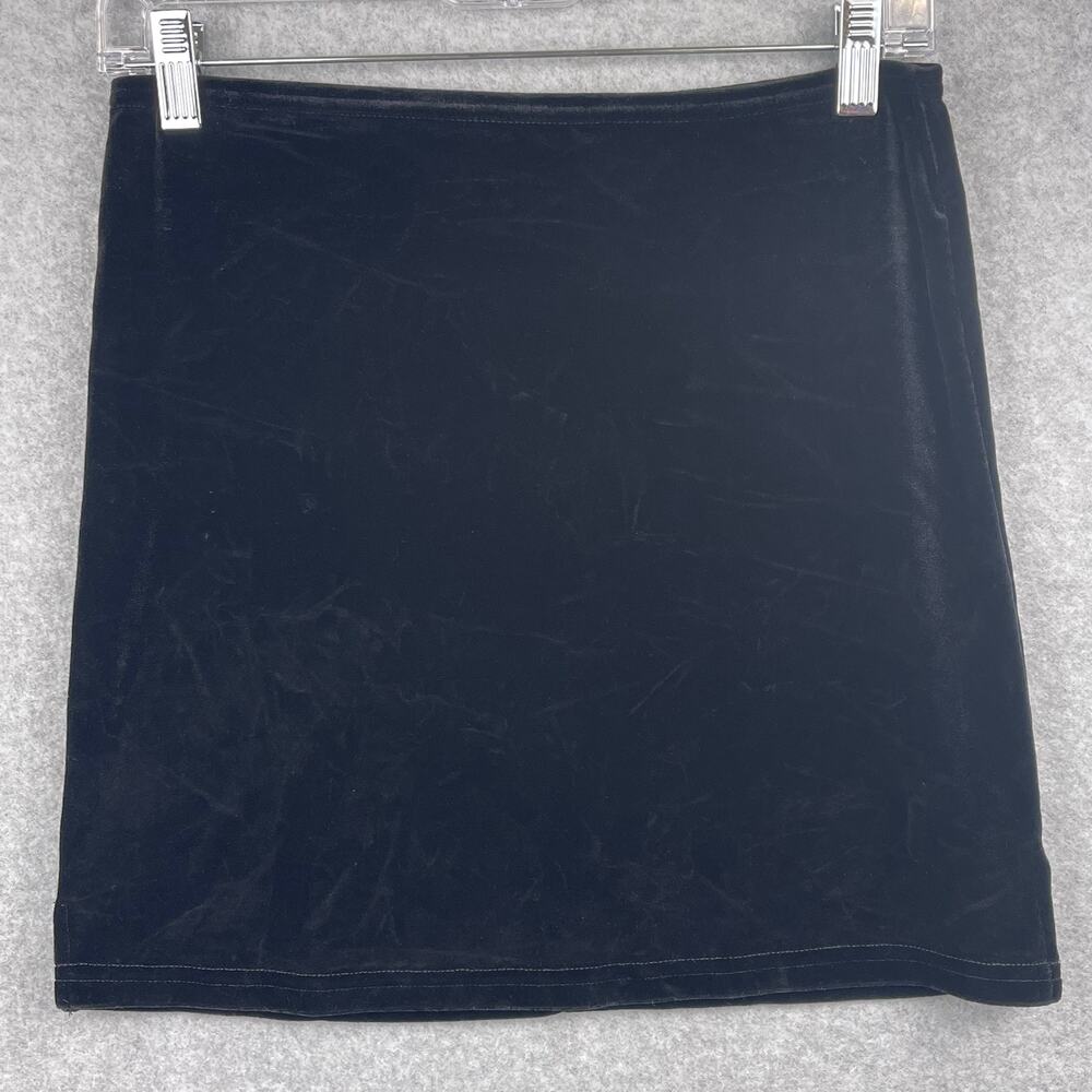 Black Velvet Mini Skirt Size Large